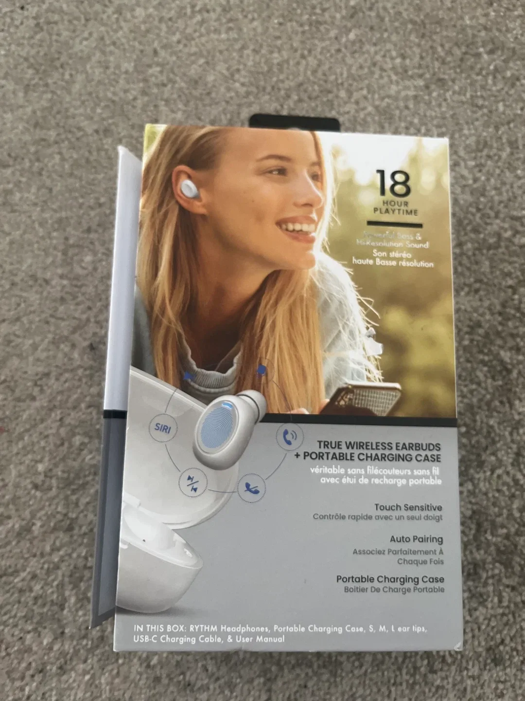 Rythm True Wireless Earbuds + Portable Charging Case - White image indicator(4)