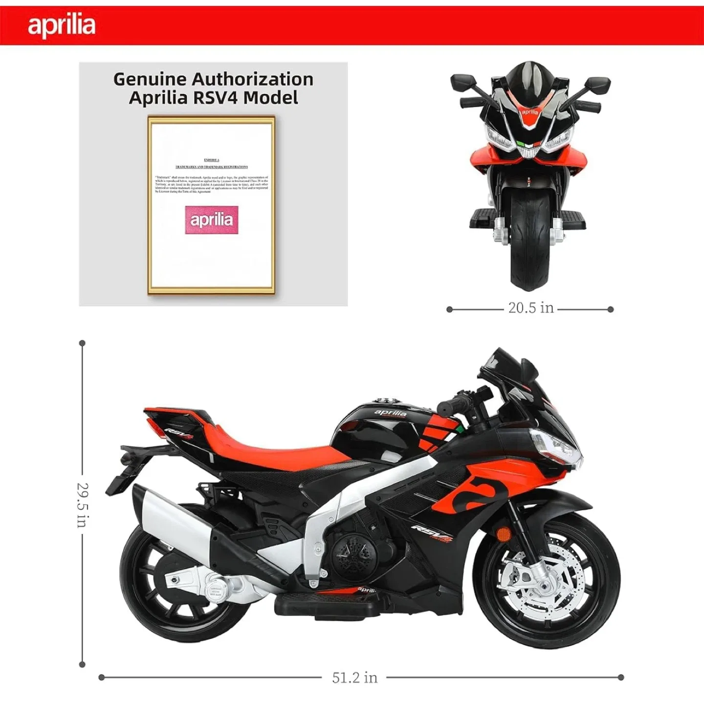 Aprilia RSV4 Kids Ride-On Motorcycle - Like New! image indicator(4)