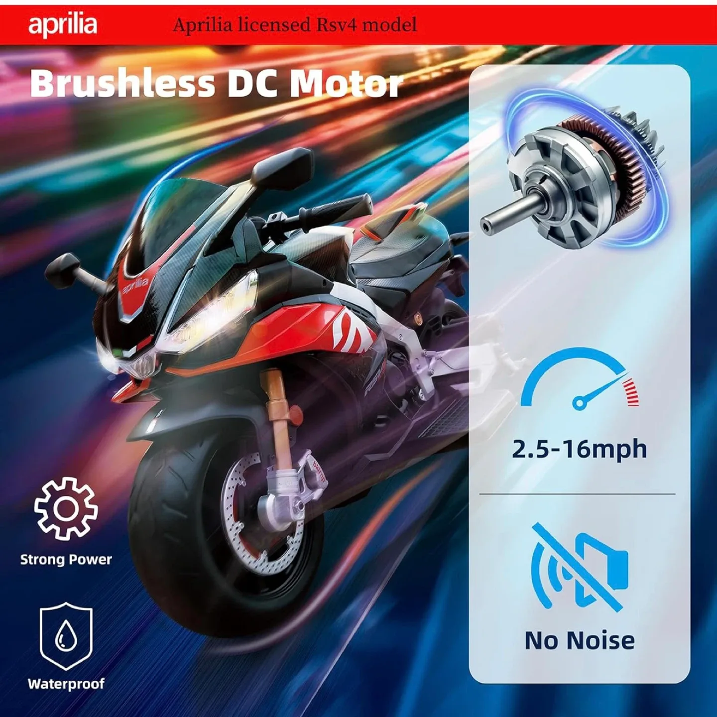 Aprilia RSV4 Kids Ride-On Motorcycle - Like New! image indicator(2)