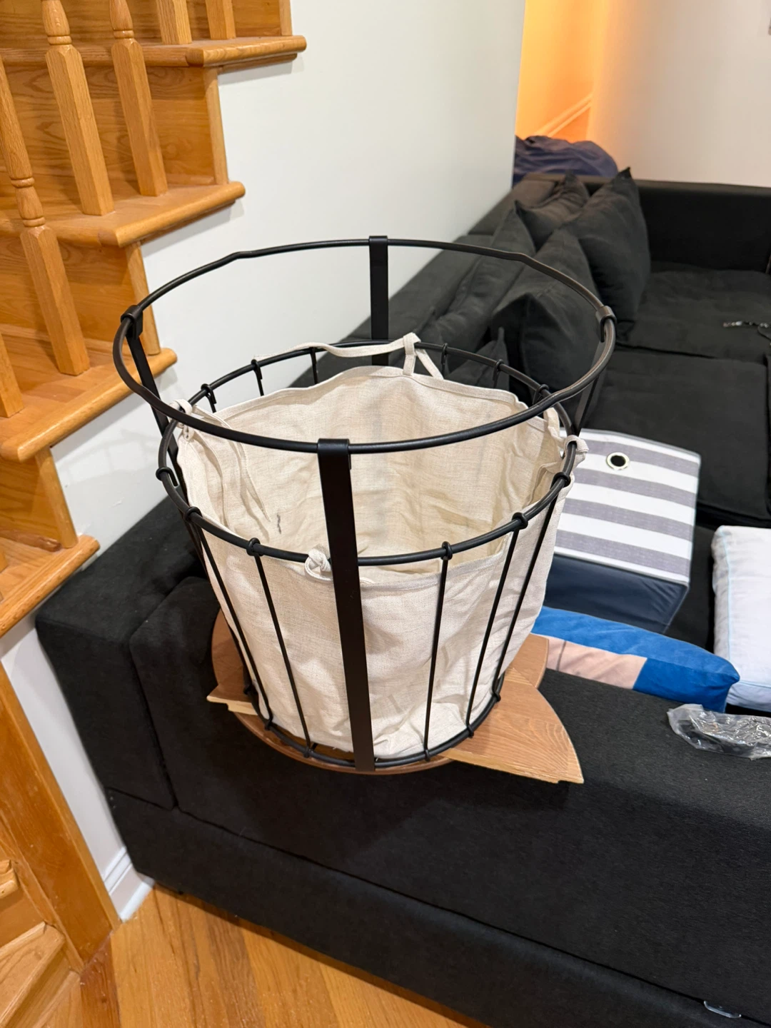 Round Metal Basket with Liner - photo 3