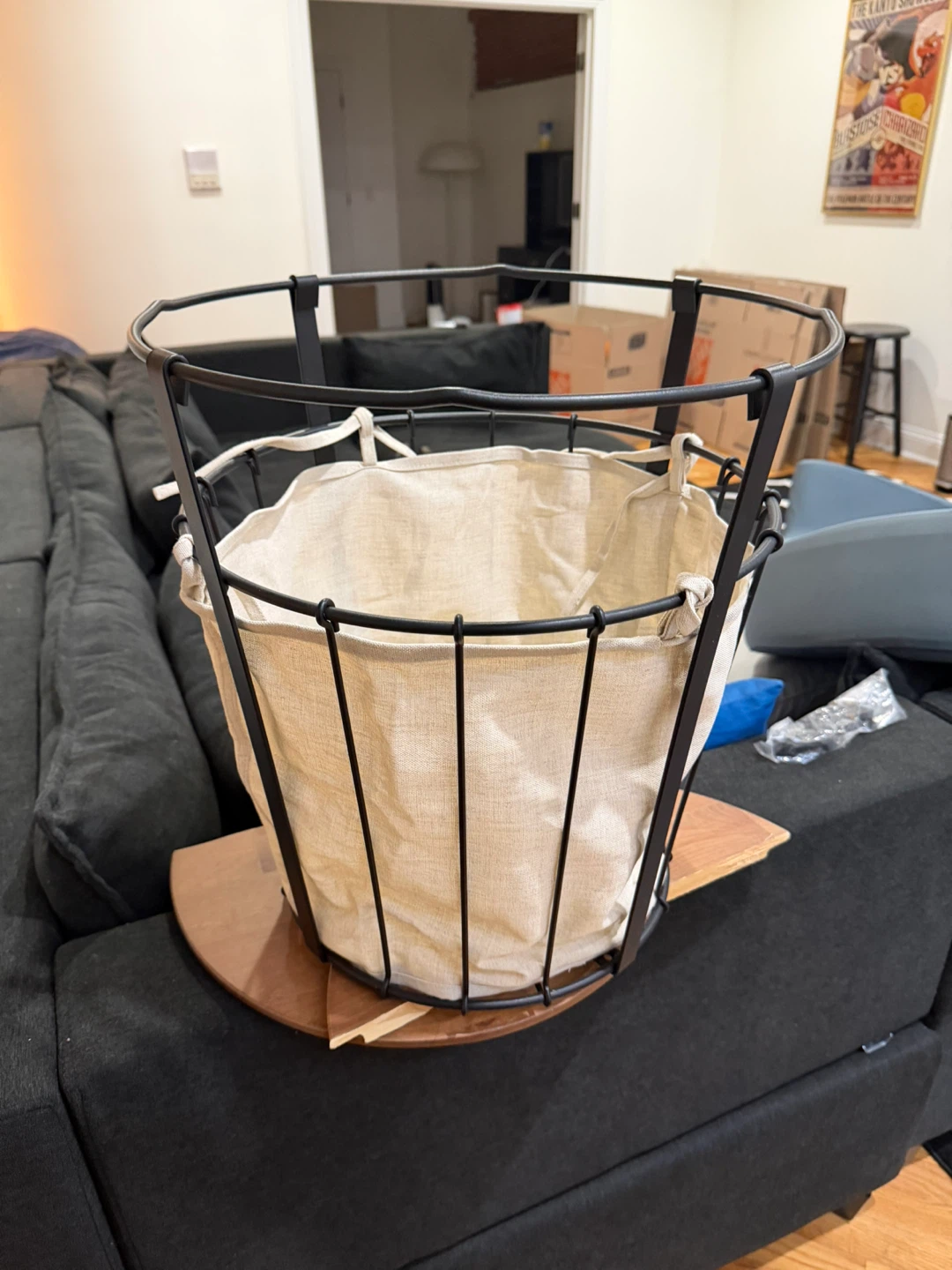 Round Metal Basket with Liner - photo 2