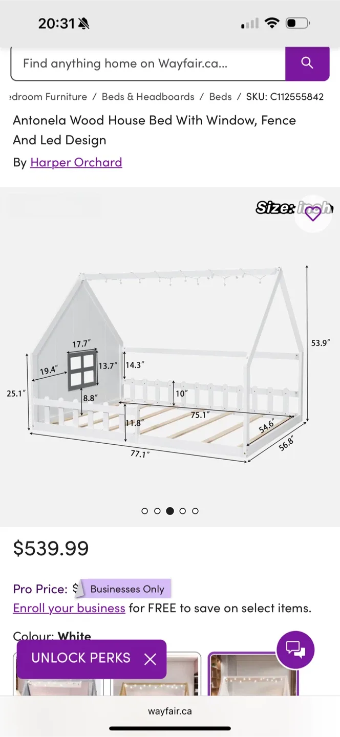 Harper Orchard Antonela Wood House Bed image indicator(3)