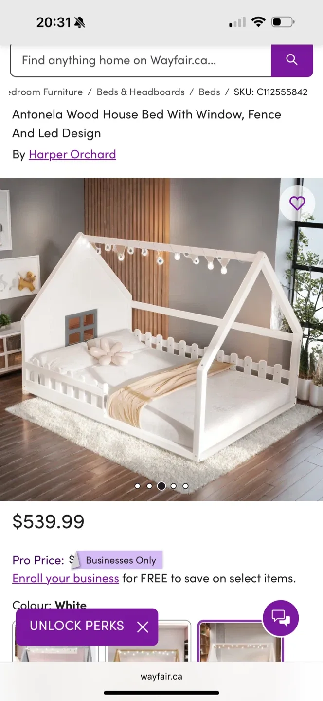 Harper Orchard Antonela Wood House Bed