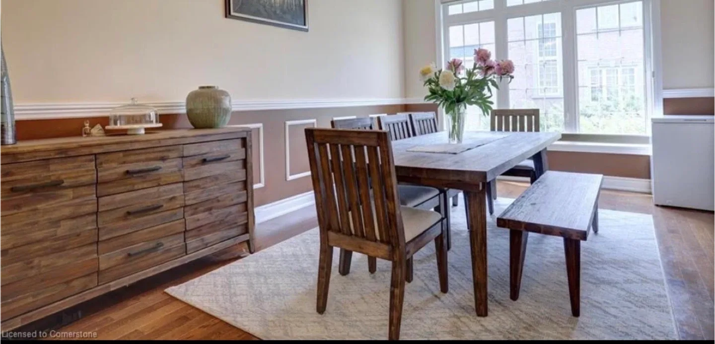 Dining Room Set - Table, Chairs, Bench, Sideboard