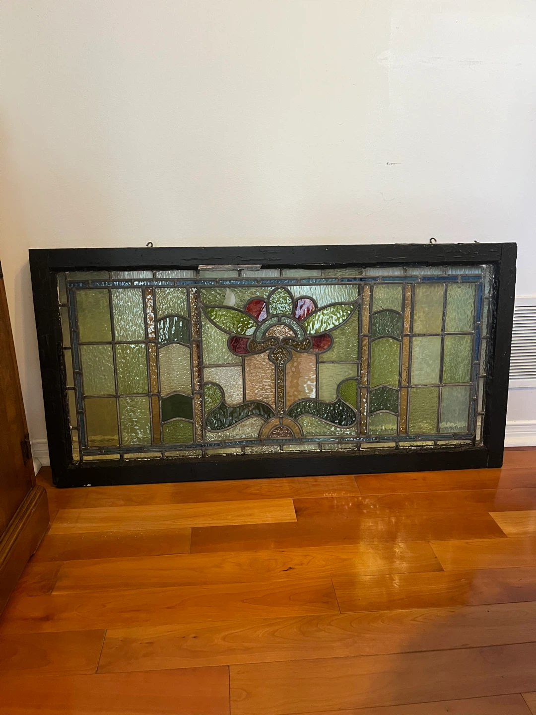 Vintage Stained Glass Window Panel