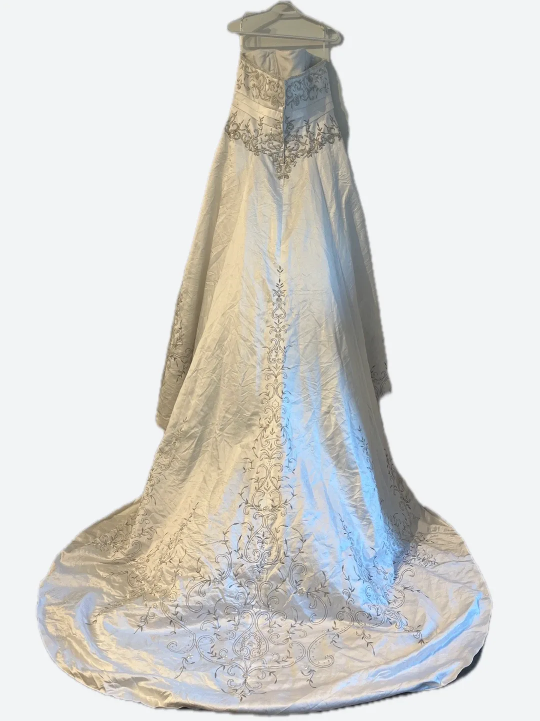 Wedding Dress - White with Silver Embroidery image indicator(2)