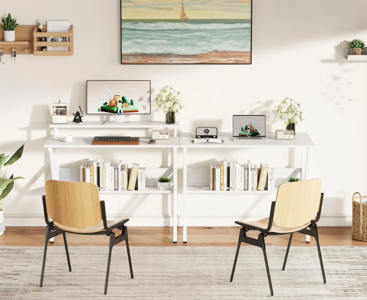 MEXIN 27'' Small Computer Desk, Home Office Desk image indicator(3)