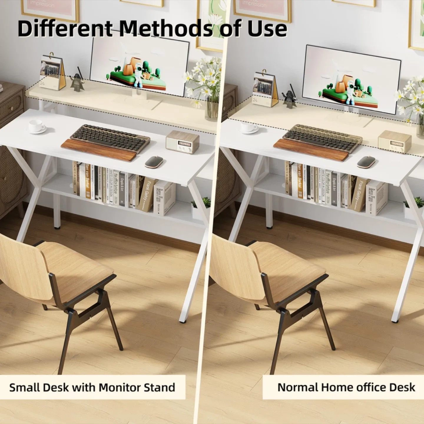 MEXIN 27'' Small Computer Desk, Home Office Desk image indicator(6)