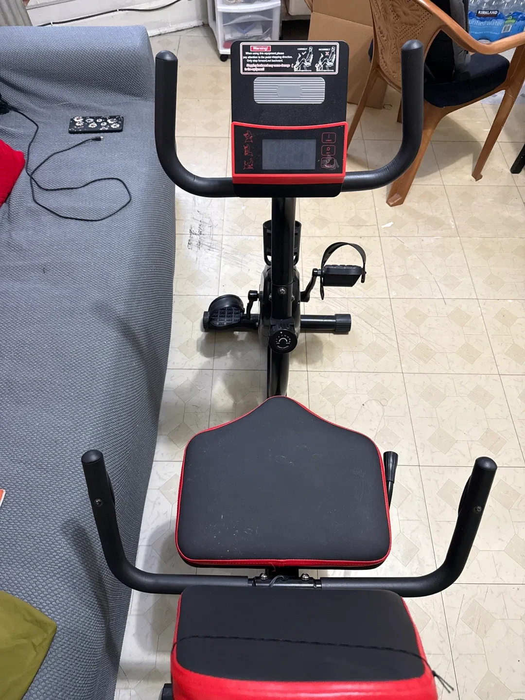 Vanswe Recumbent Exercise Bike - Black/Red image indicator(2)