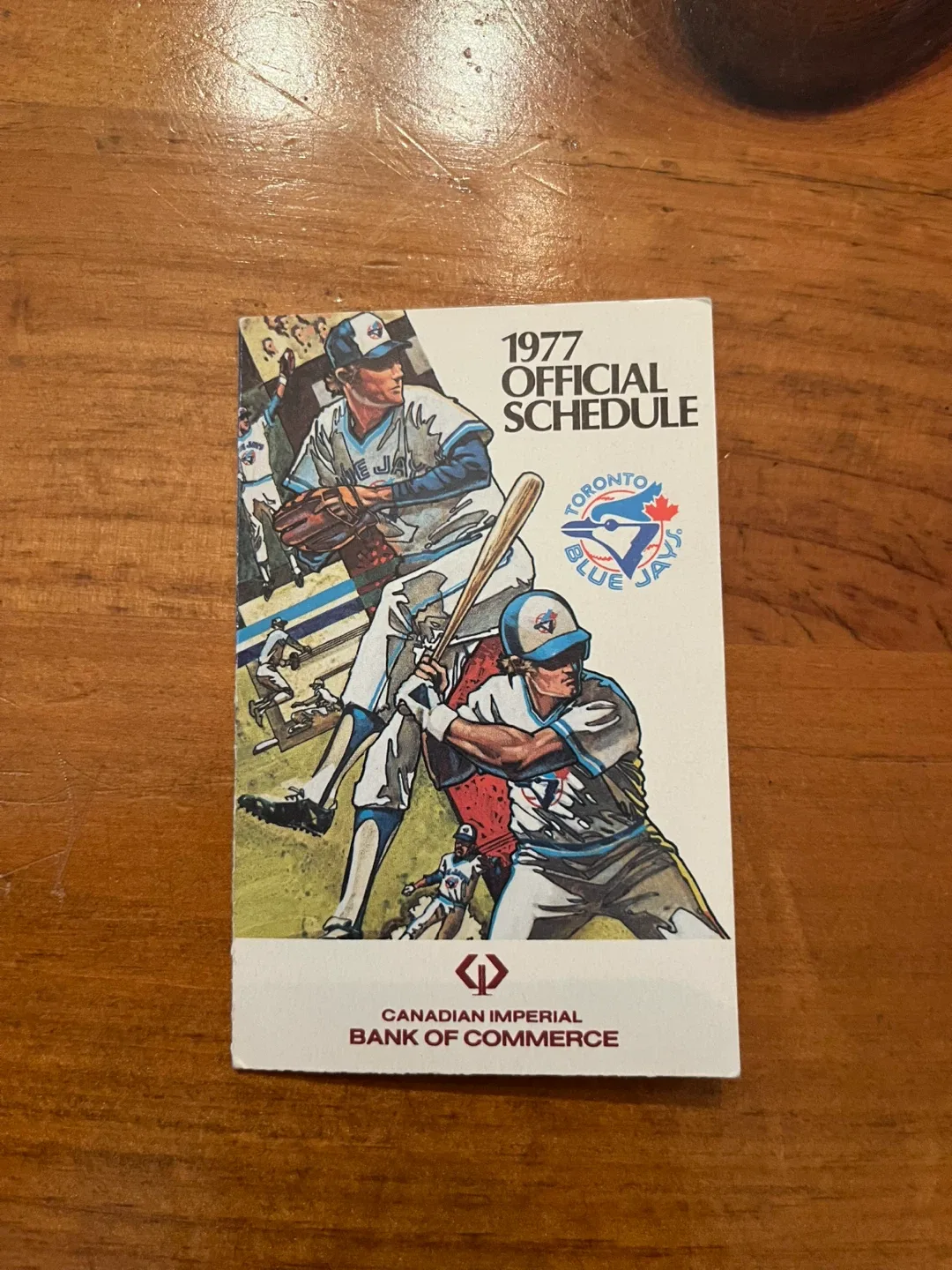 1977 Toronto Blue Jays "CIBC" Official Baseball Schedule MLB