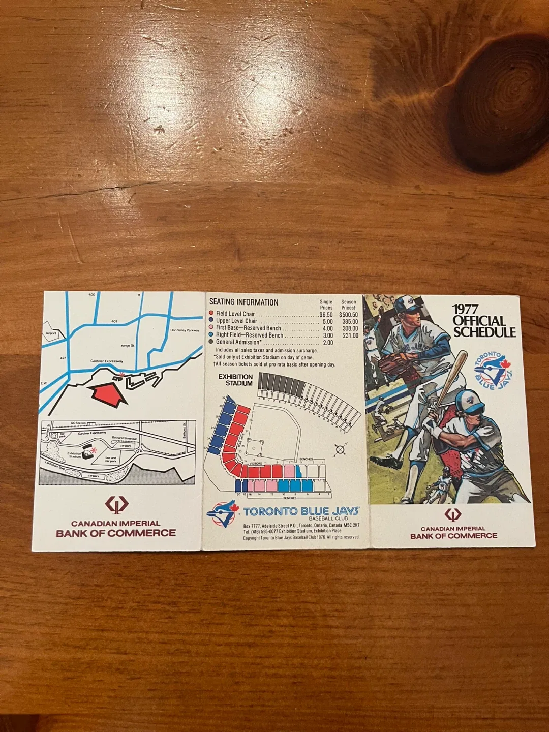 1977 Toronto Blue Jays "CIBC" Official Baseball Schedule MLB image indicator(3)