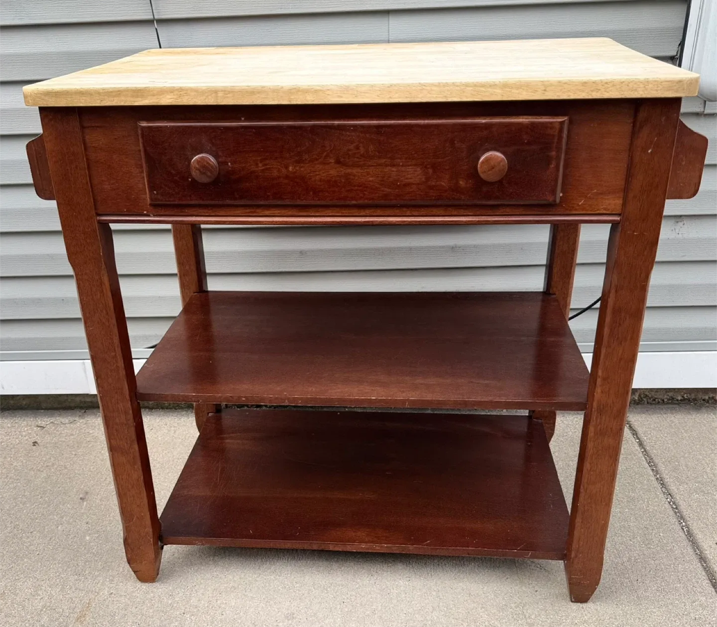 Wooden Kitchen Island Cart