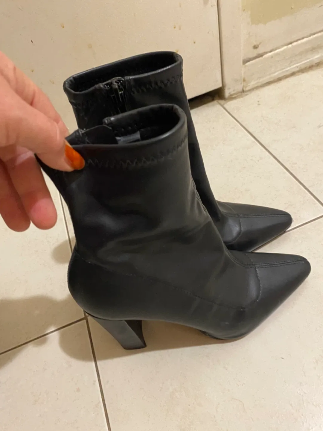 Aldo Black Heeled Ankle Boots