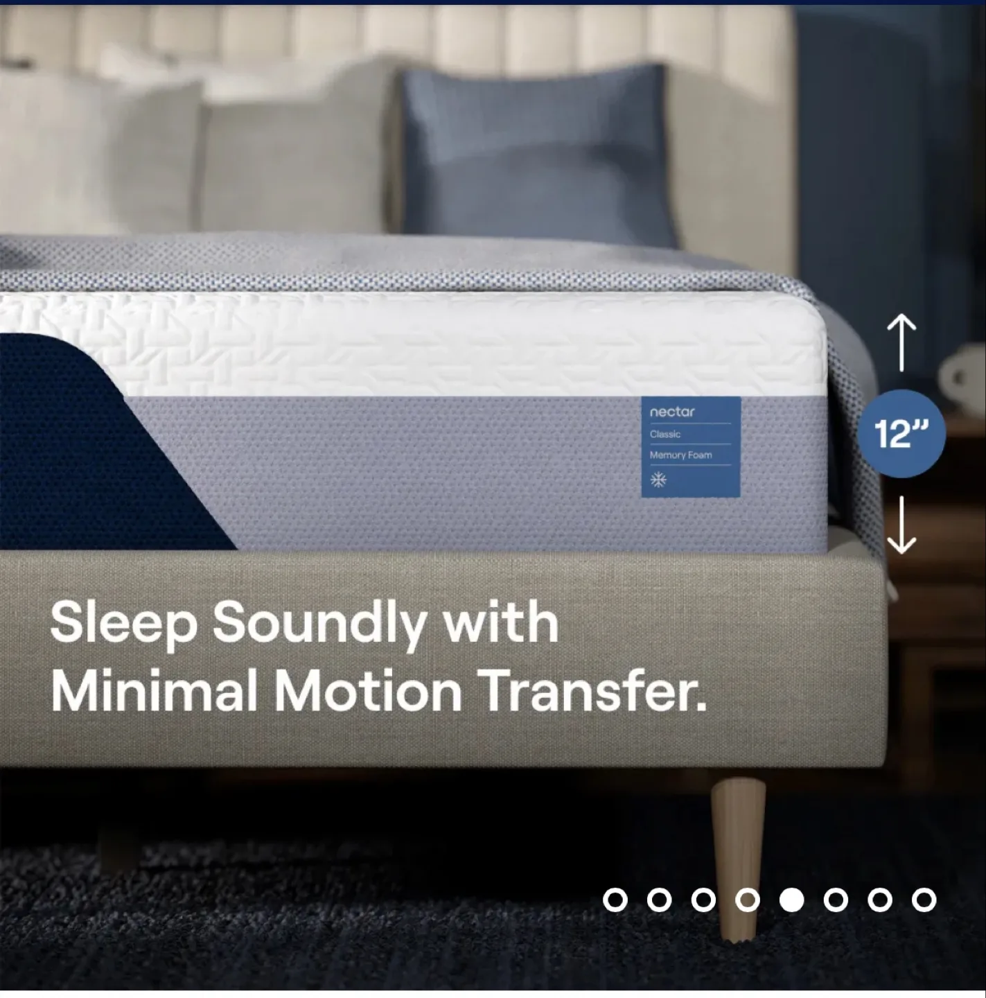 Nectar Classic Memory Foam Mattress 12 inch + 2 pillows free image indicator(3)