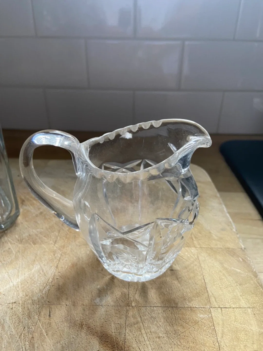 Crystal Glass Creamer, Sugar Bowl, Decanter & Vase image indicator(2)