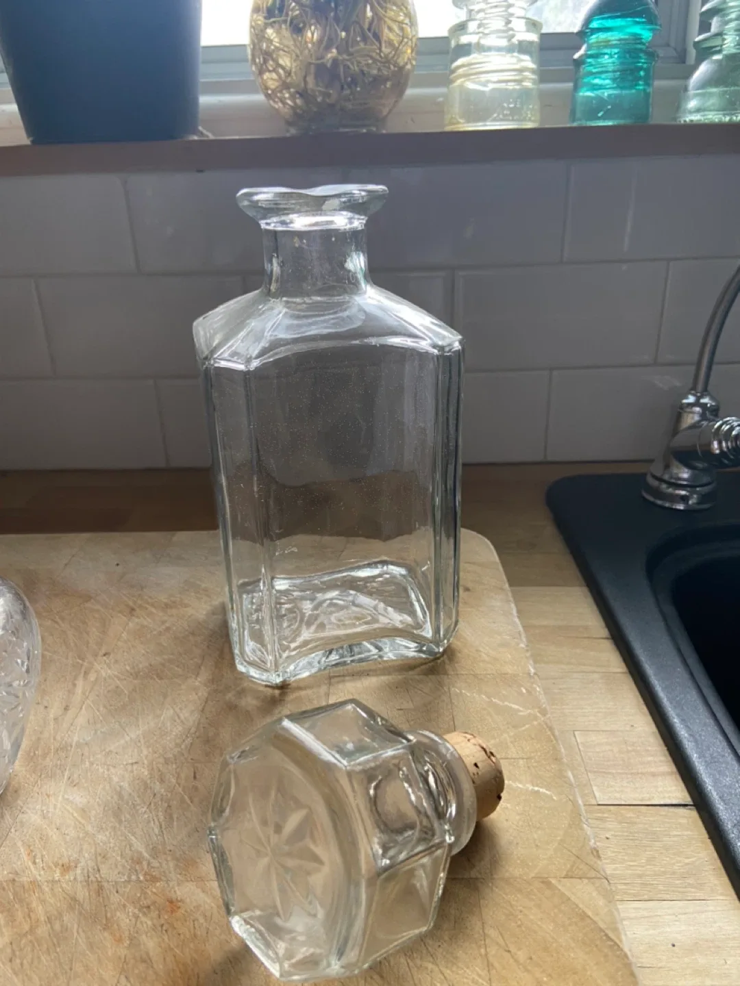 Crystal Glass Creamer, Sugar Bowl, Decanter & Vase image indicator(5)