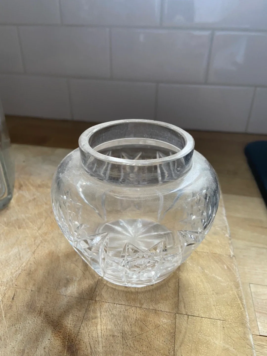 Crystal Glass Creamer, Sugar Bowl, Decanter & Vase image indicator(3)