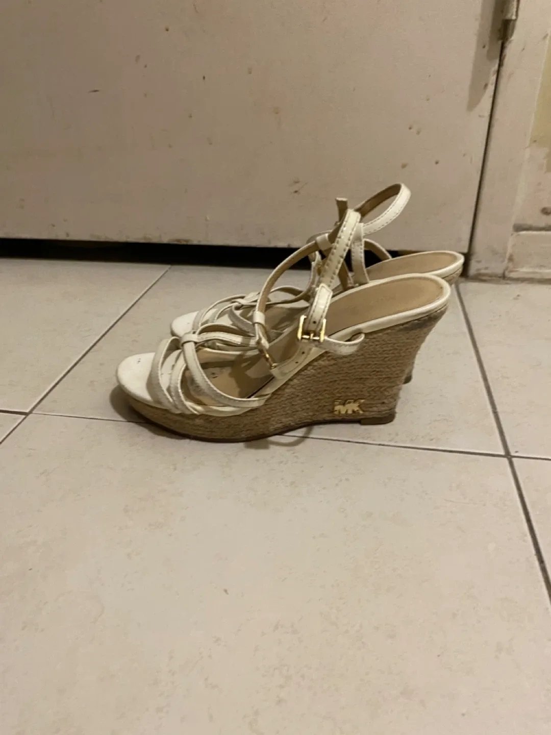 Michael Kors Cream Wedge Sandals image indicator(3)