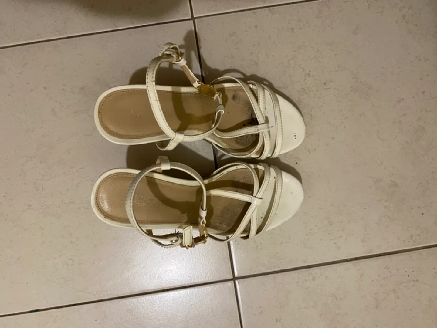 Michael Kors Cream Wedge Sandals image indicator(4)