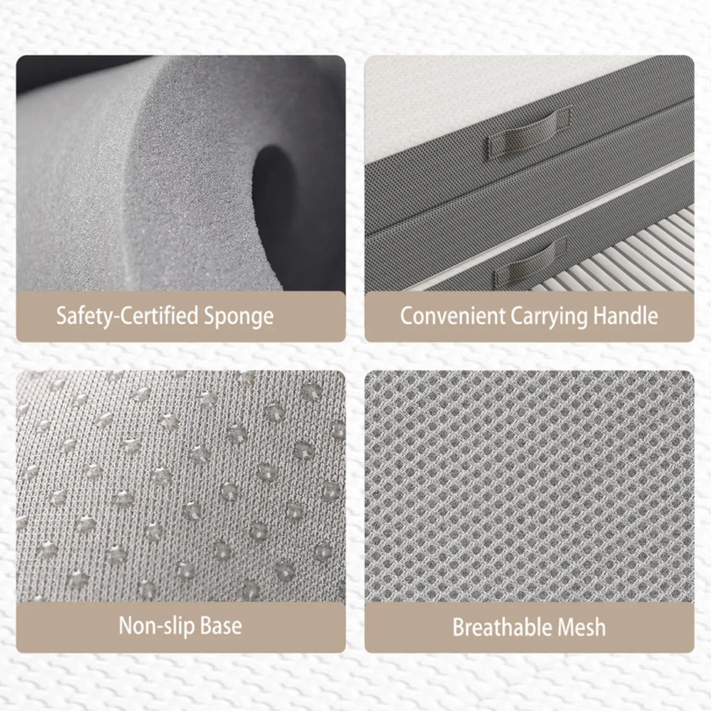 Tri-Fold Memory Foam Mattress, 4 inch Twin Folding image indicator(3)