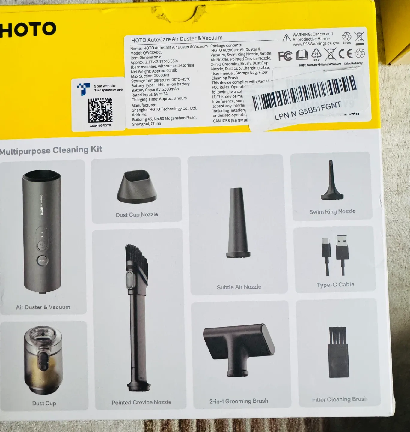 HOTO AutoCare Air Duster & Vacuum - New in Box! image indicator(3)
