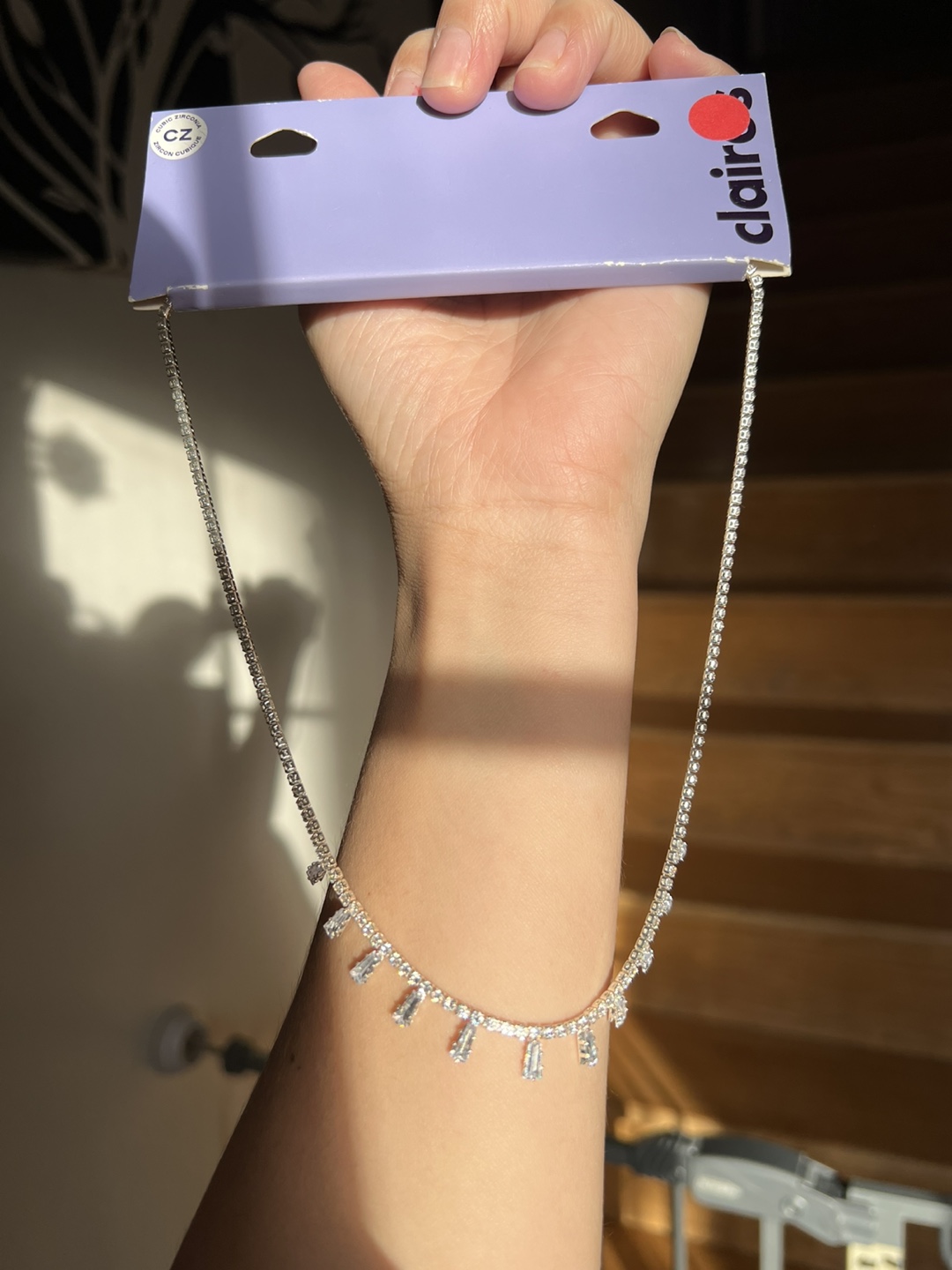 Claire's Silver Rhinestone Necklace - New! - photo 2