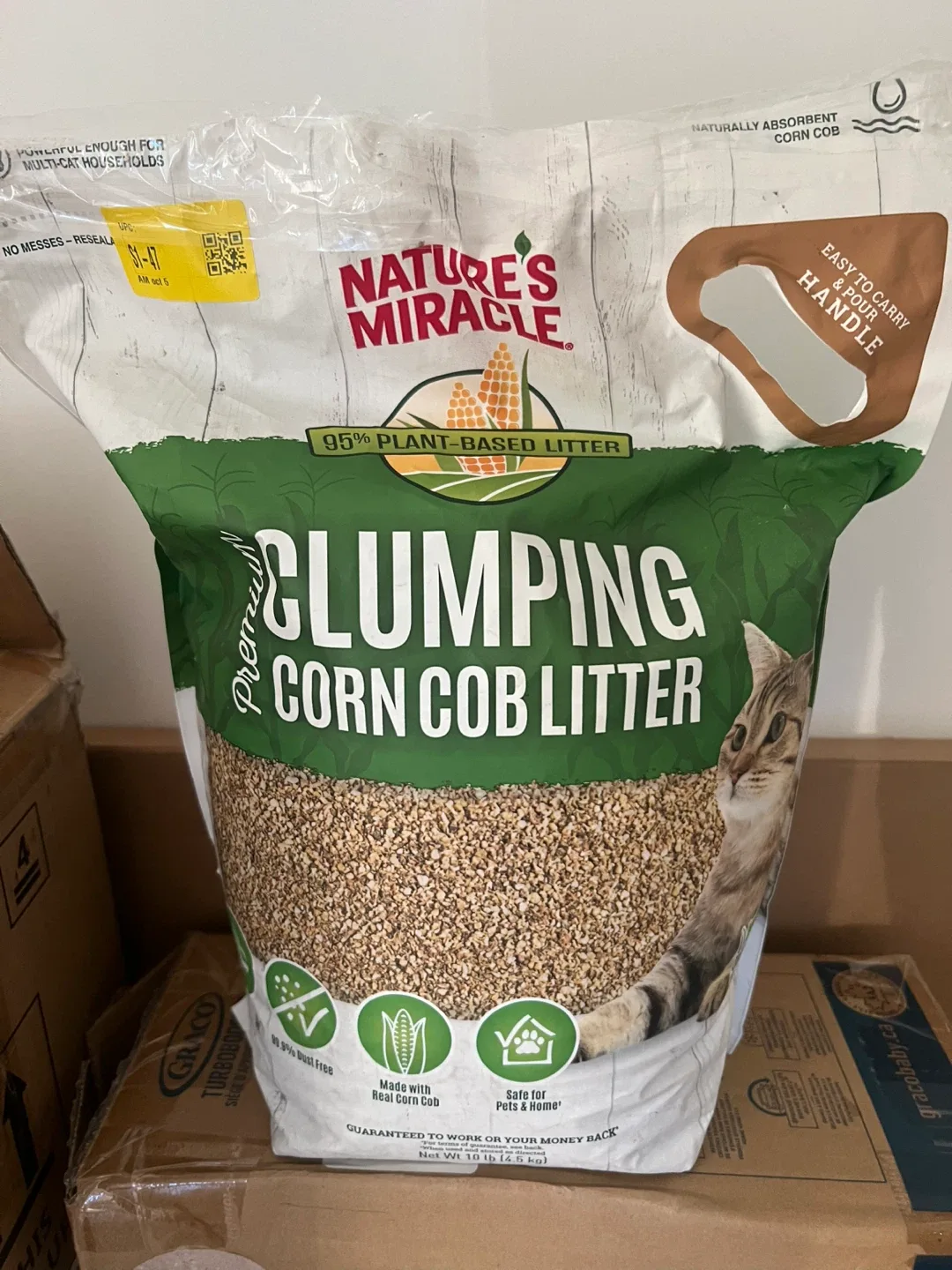 2 x 4.5kg Nature's Miracle Clumping Corn Cob Litter