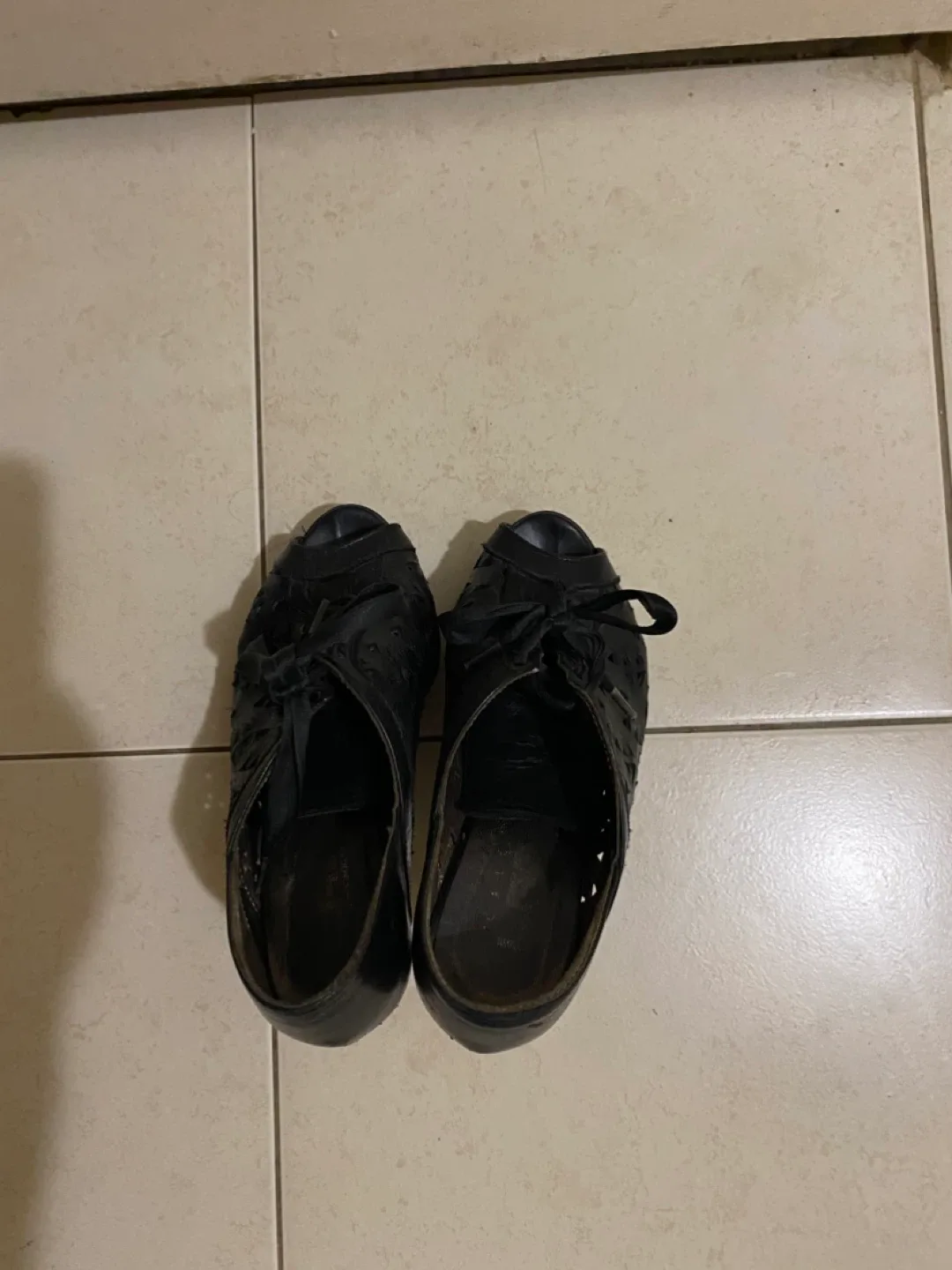 Black Peep-Toe Heels, Size Unknown image indicator(4)