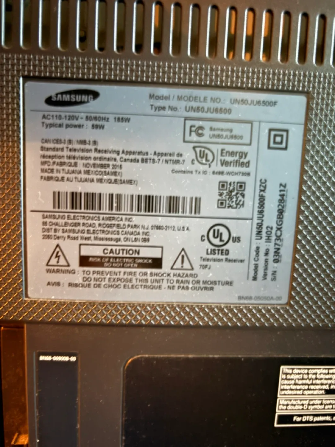 Samsung UN50JU6500F 50" 4K UHD TV image indicator(2)