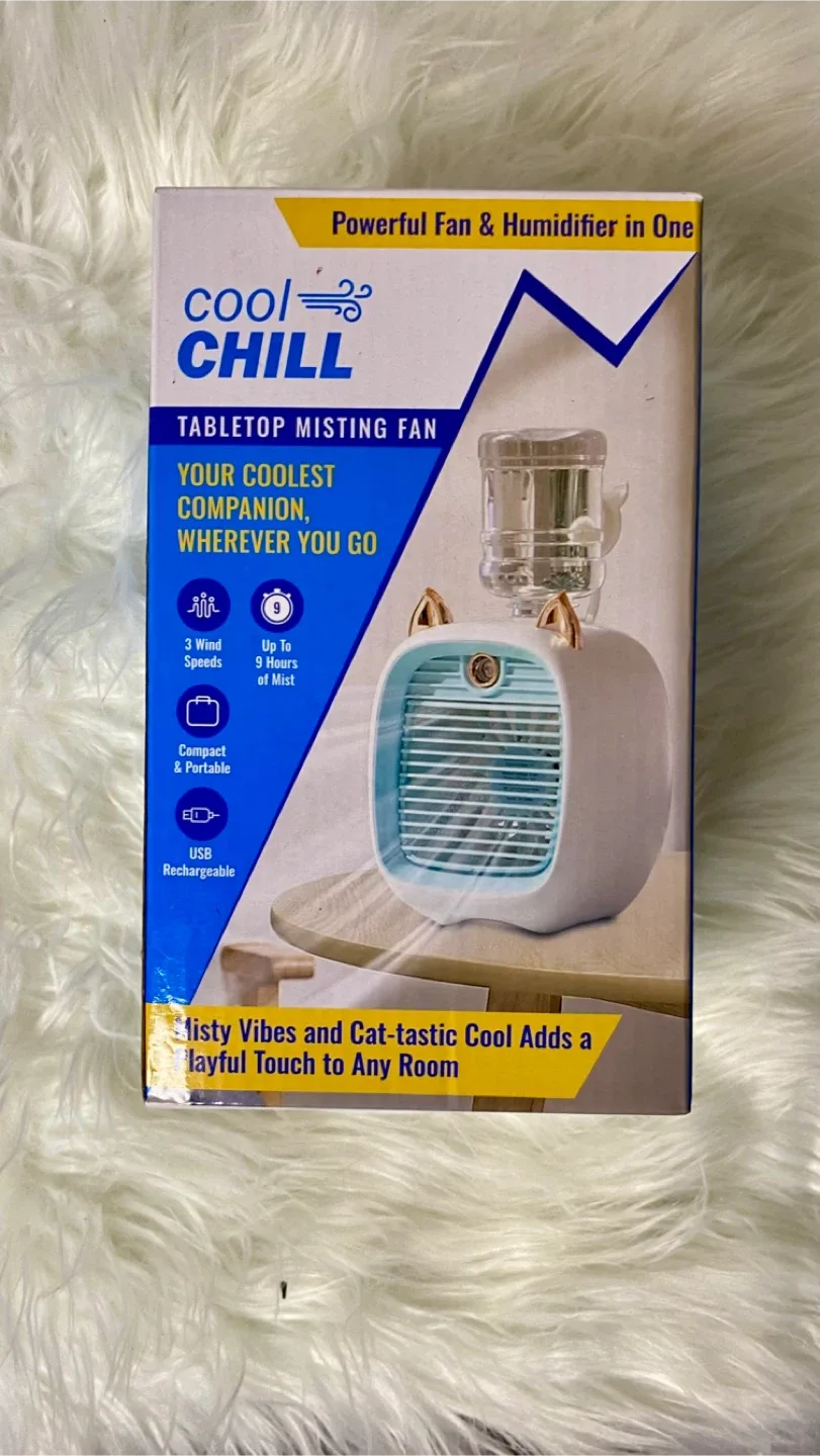 New Cool Chill Tabletop Misting Fan - New in Box