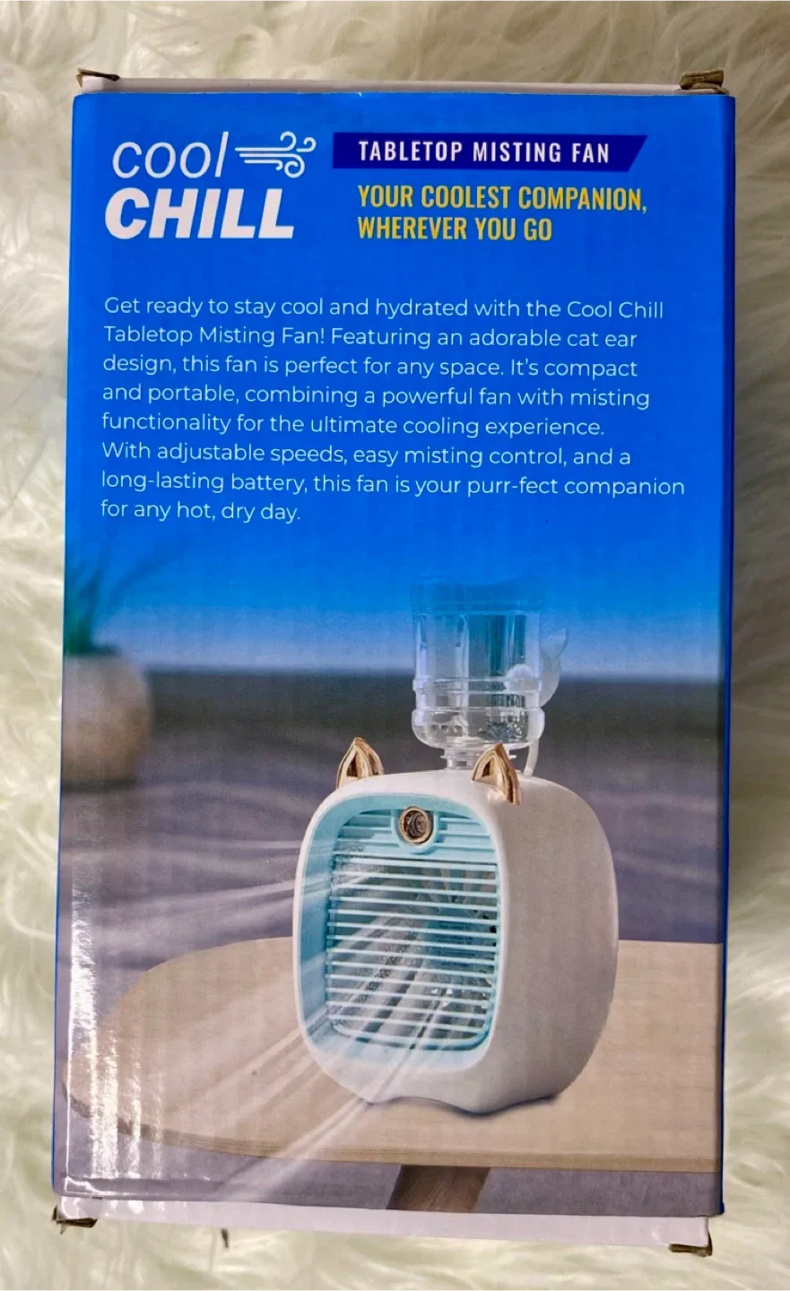 New Cool Chill Tabletop Misting Fan - New in Box image indicator(3)