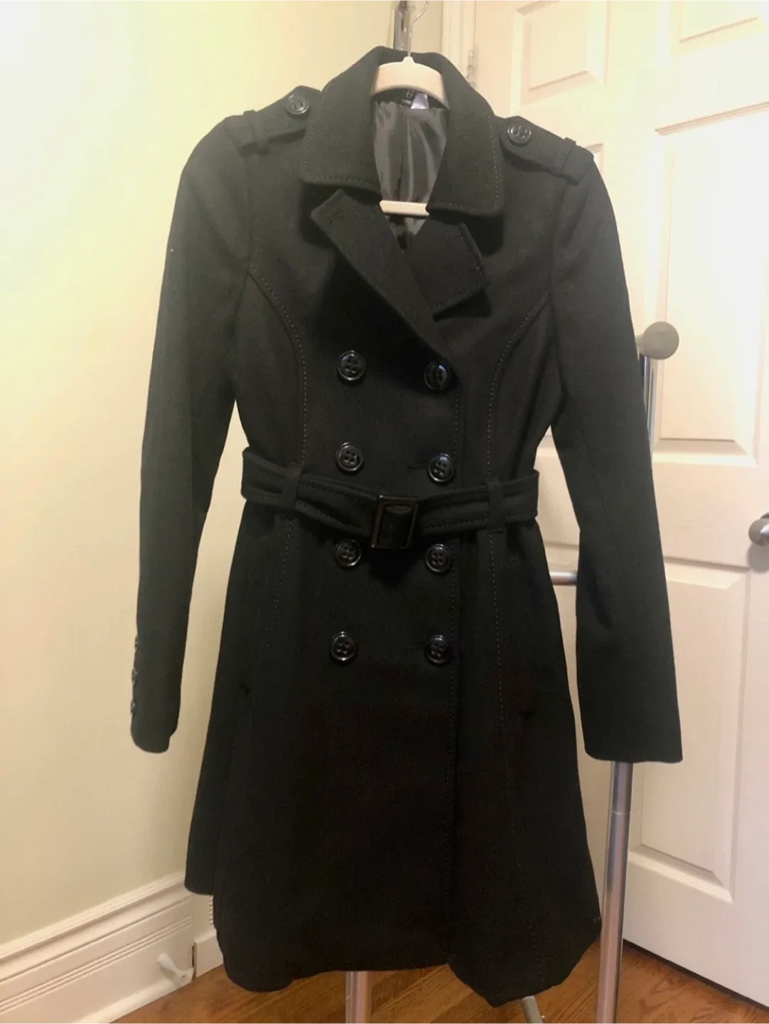 H&M Black Women's Coat - Size 8