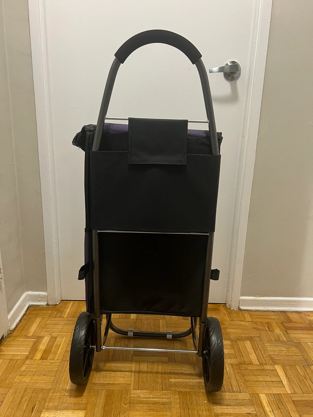 Rolling Shopping Cart - Black & Purple - photo 4