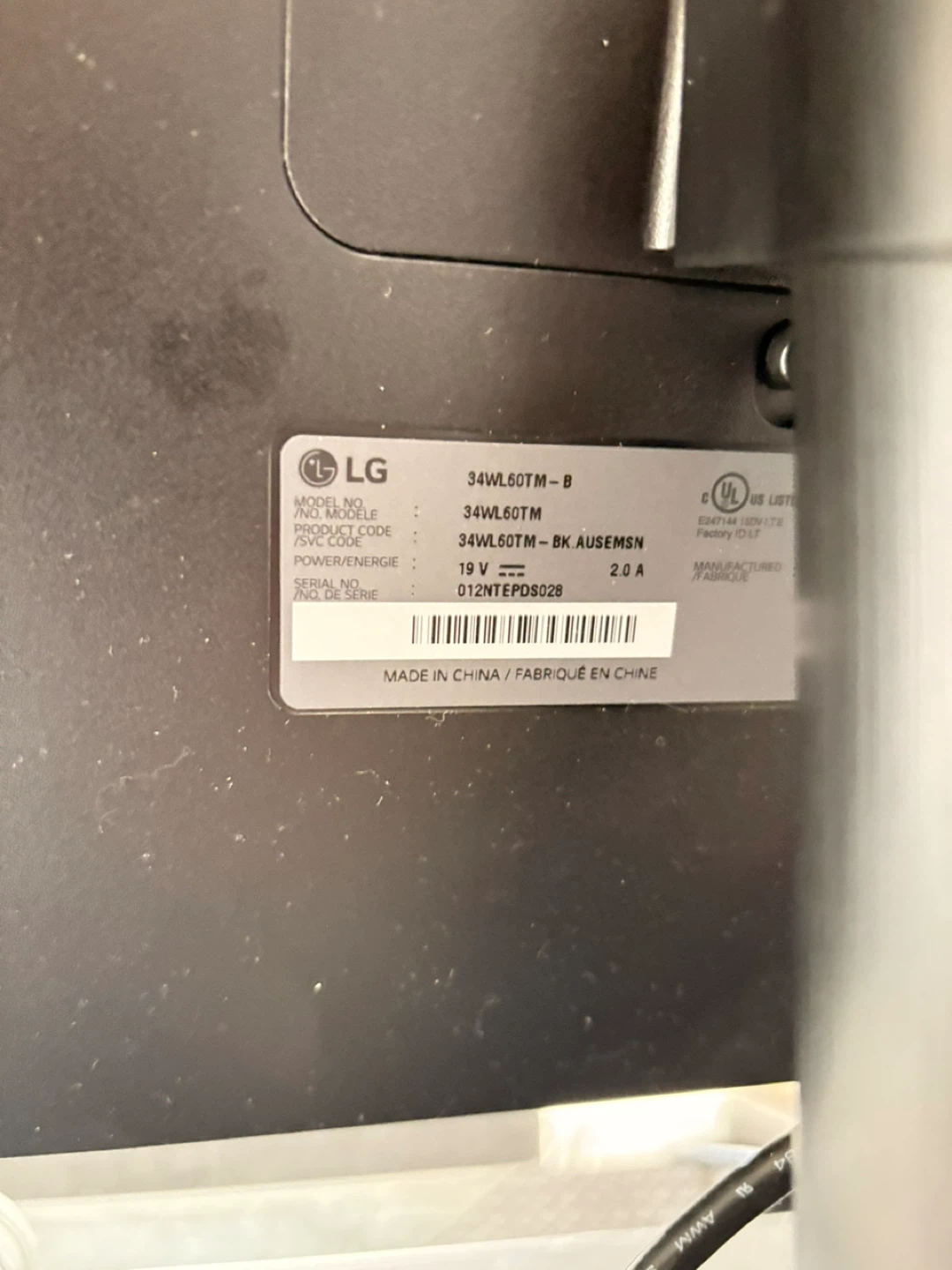 LG 34WL60TM-B 34-Inch Ultrawide Monitor - photo 3
