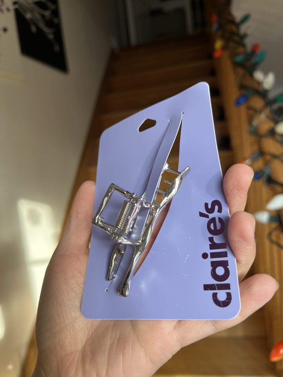 Claire's Silver Hair Claw Clip - New