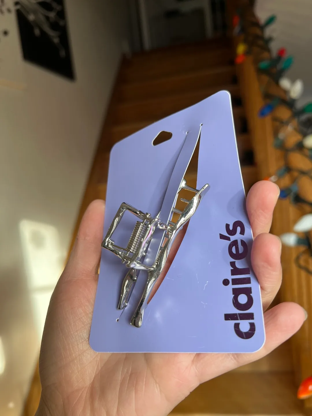 Claire's Silver Hair Claw Clip - New