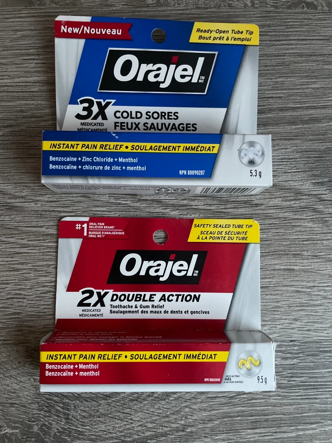 Orajel 3X Cold Sore & 2X Double Action Relief