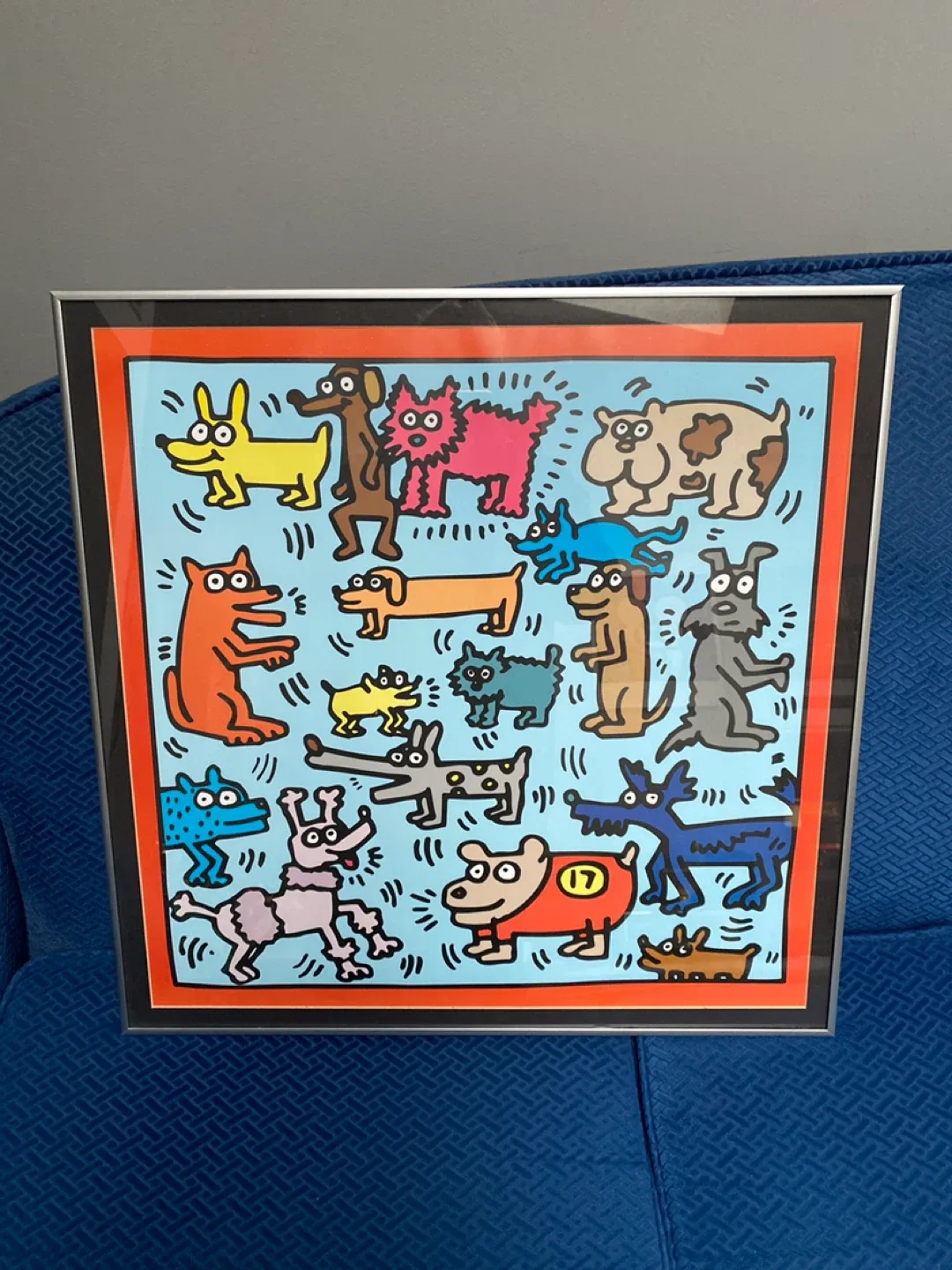 Keith Haring Dogs Framed Print