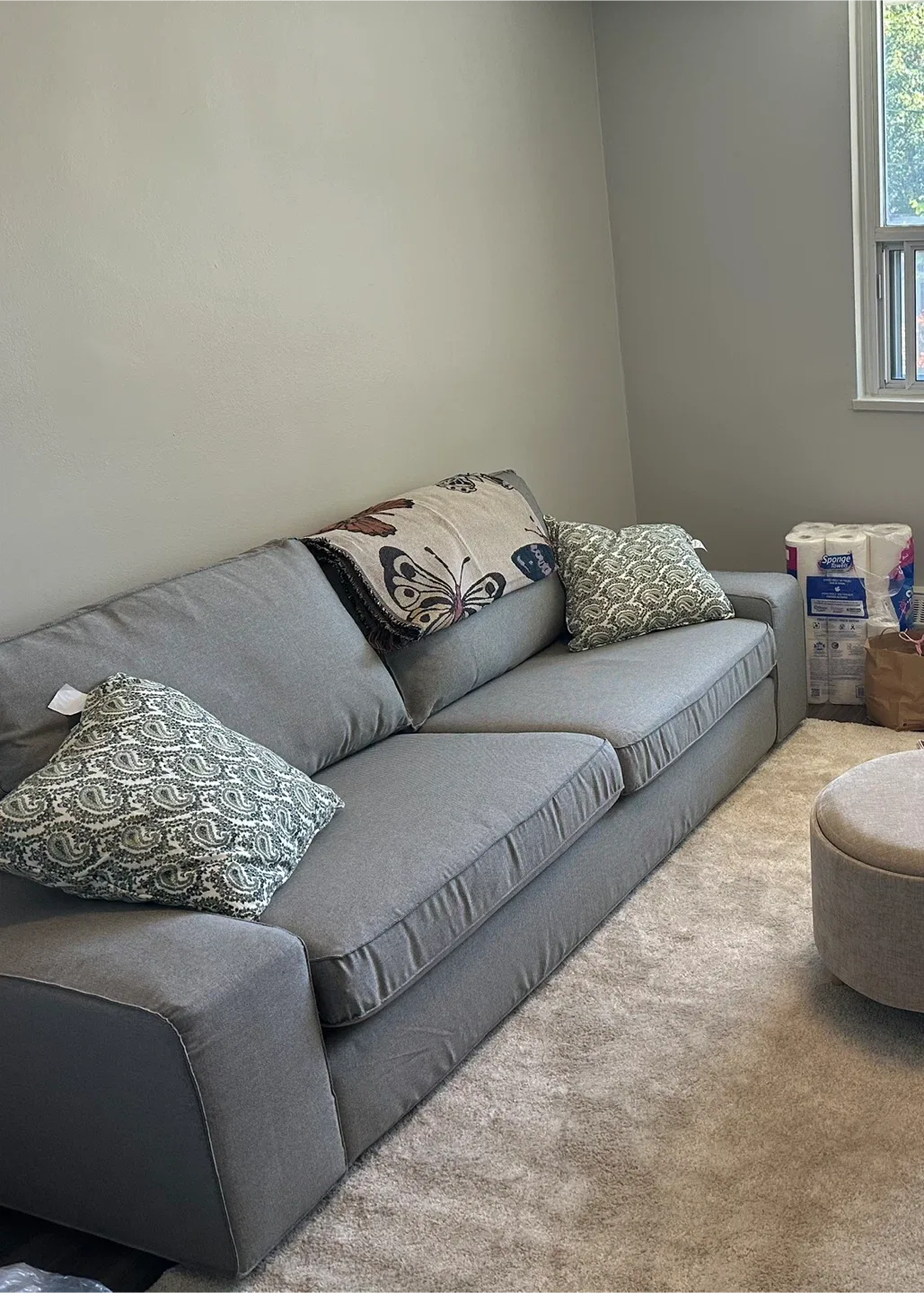 Grey Sofa IKEA KIVIC