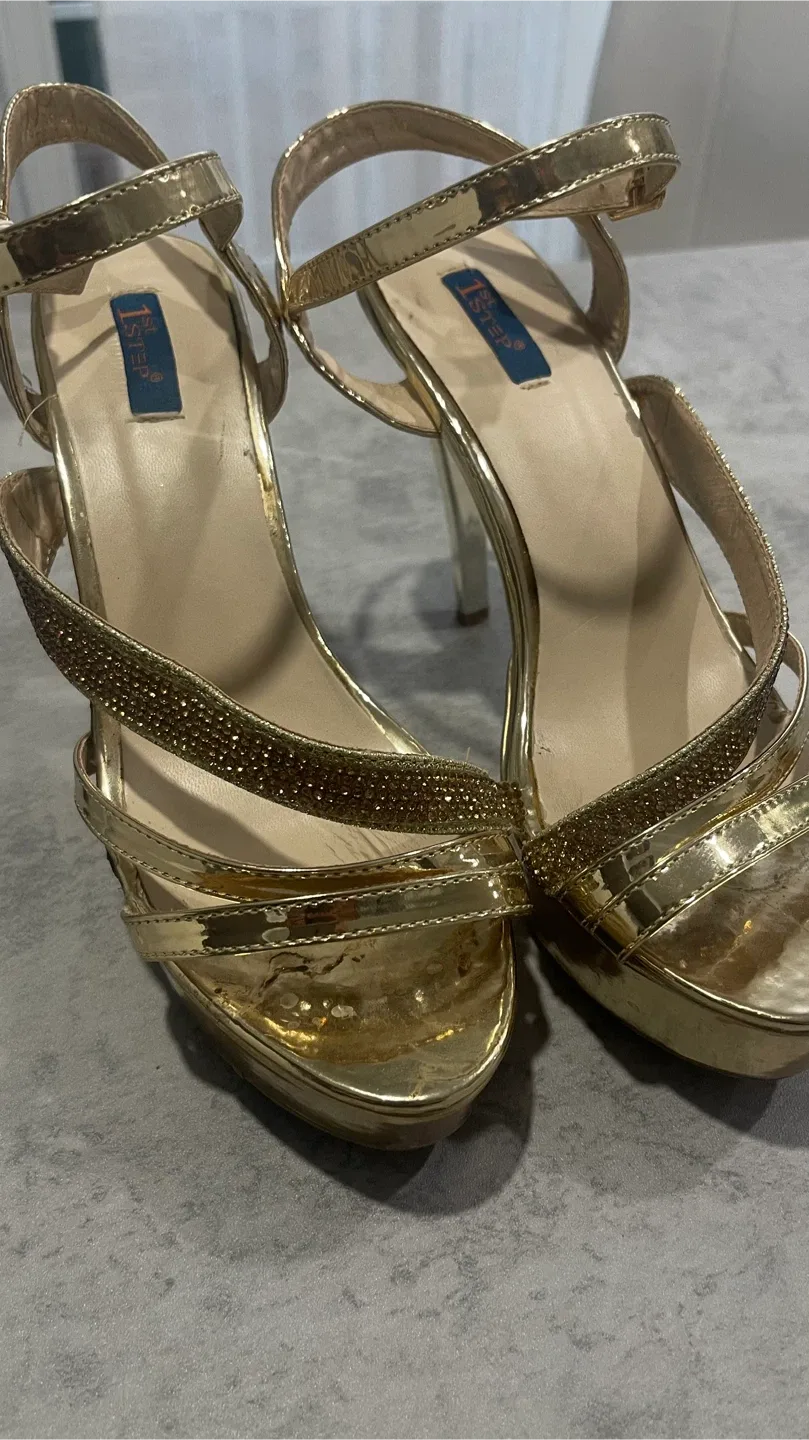1st Step Gold Heels