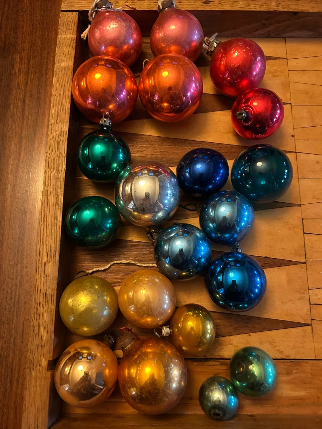 Big lot Vintage  Xmas Christmas bulbs mercury glass antique