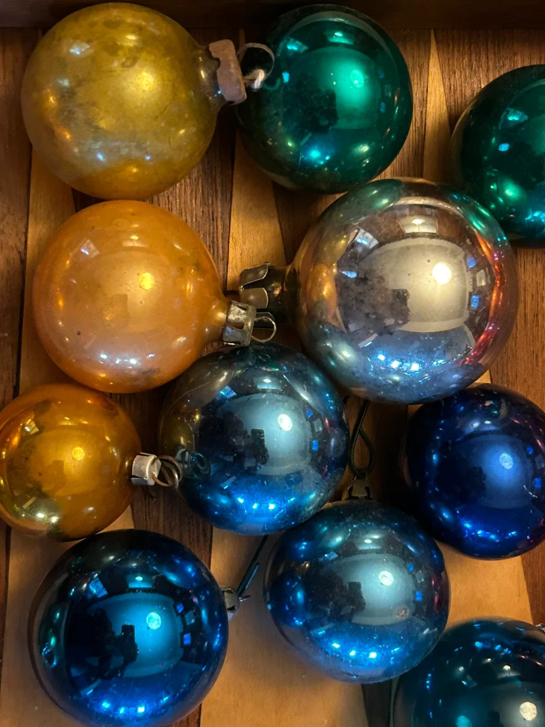 Big lot Vintage  Xmas Christmas bulbs mercury glass antique image indicator(5)