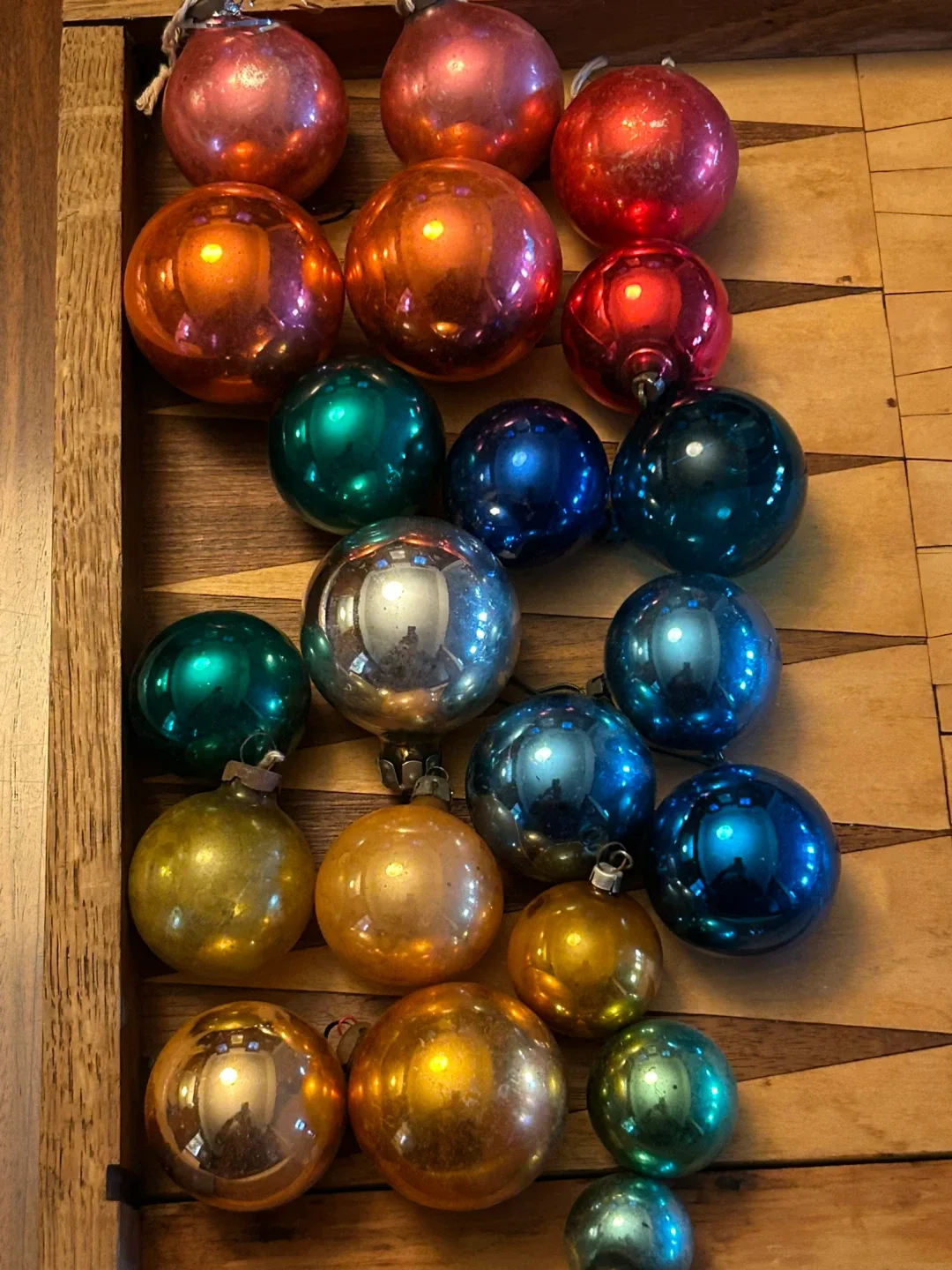 Big lot Vintage  Xmas Christmas bulbs mercury glass antique image indicator(4)