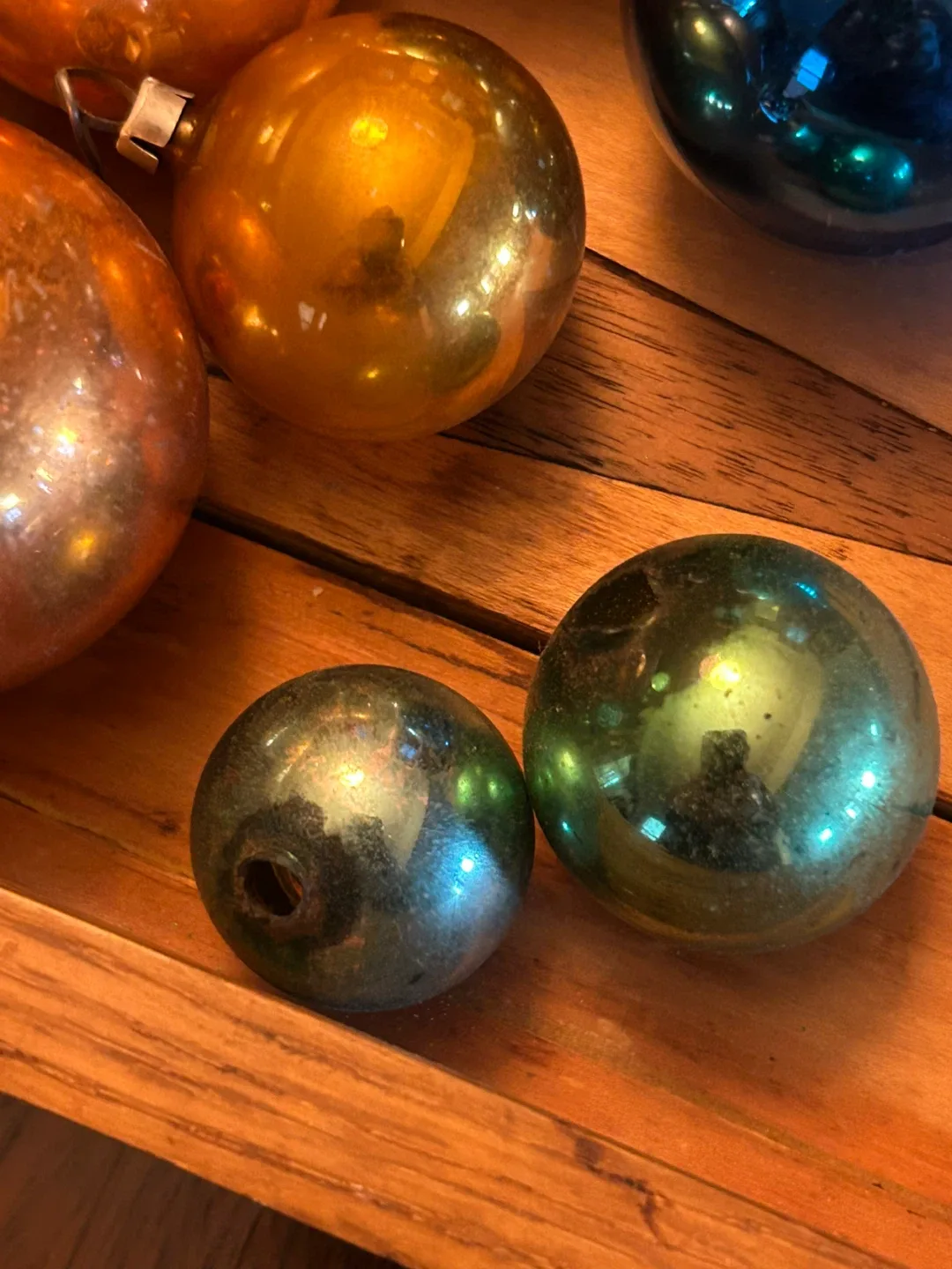 Big lot Vintage  Xmas Christmas bulbs mercury glass antique image indicator(2)