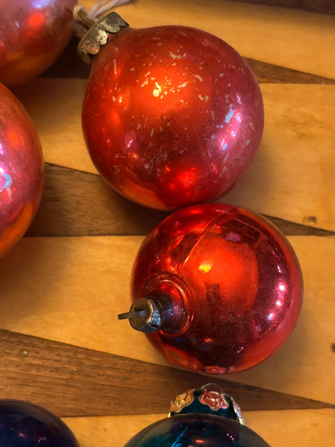 Big lot Vintage  Xmas Christmas bulbs mercury glass antique image indicator(3)