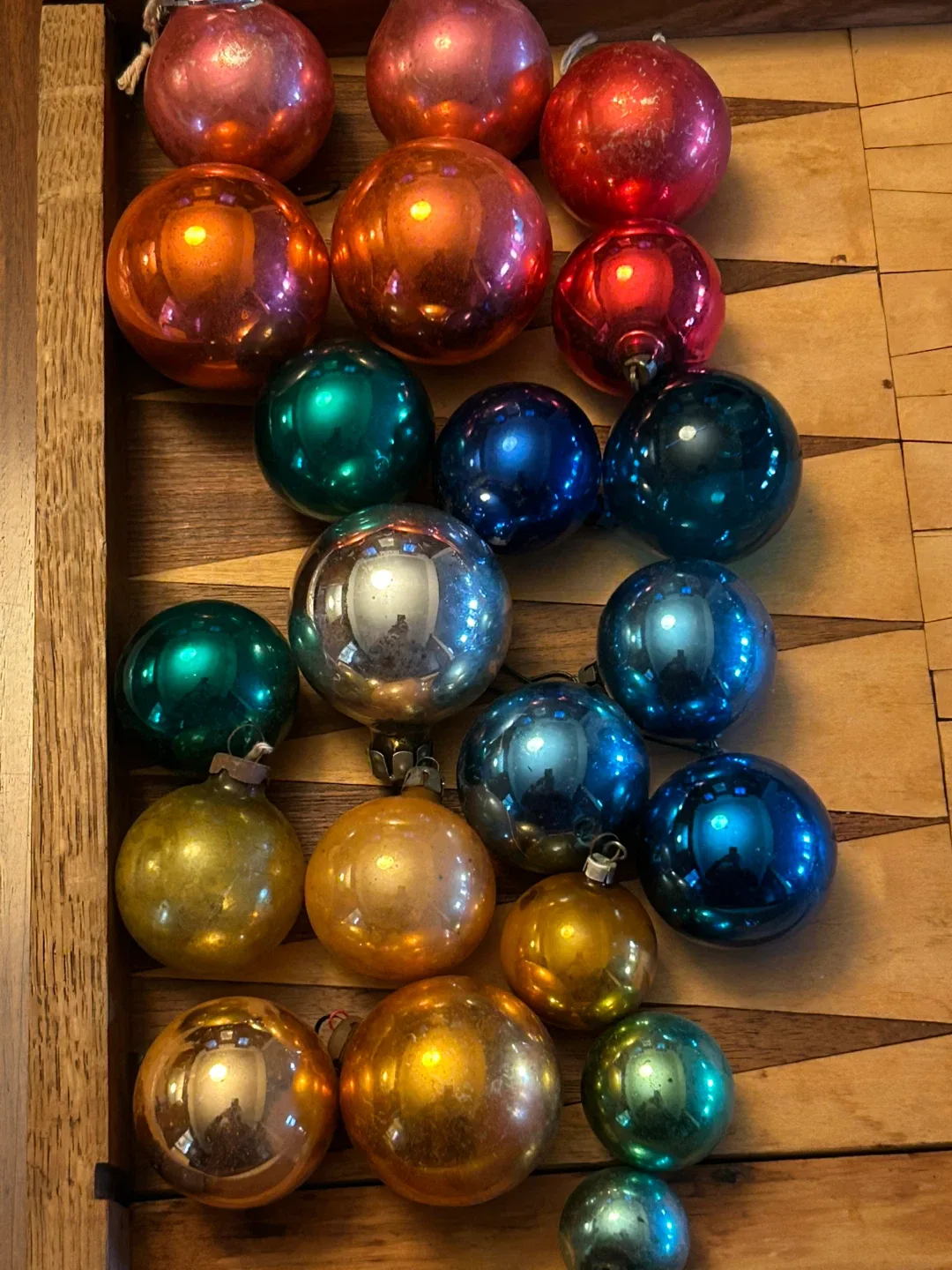 Big lot Vintage  Xmas Christmas bulbs mercury glass antique image indicator(7)