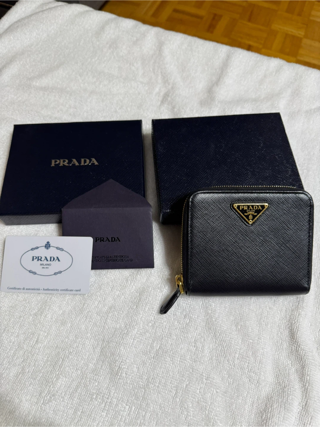 Prada Black Leather Wallet with Box - photo 2