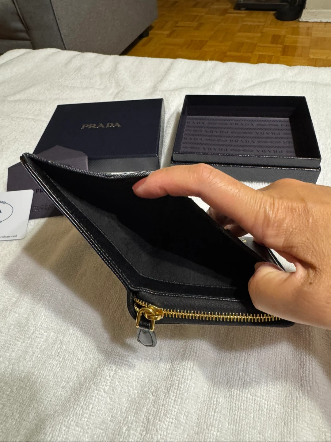 Prada Black Leather Wallet with Box - photo 4