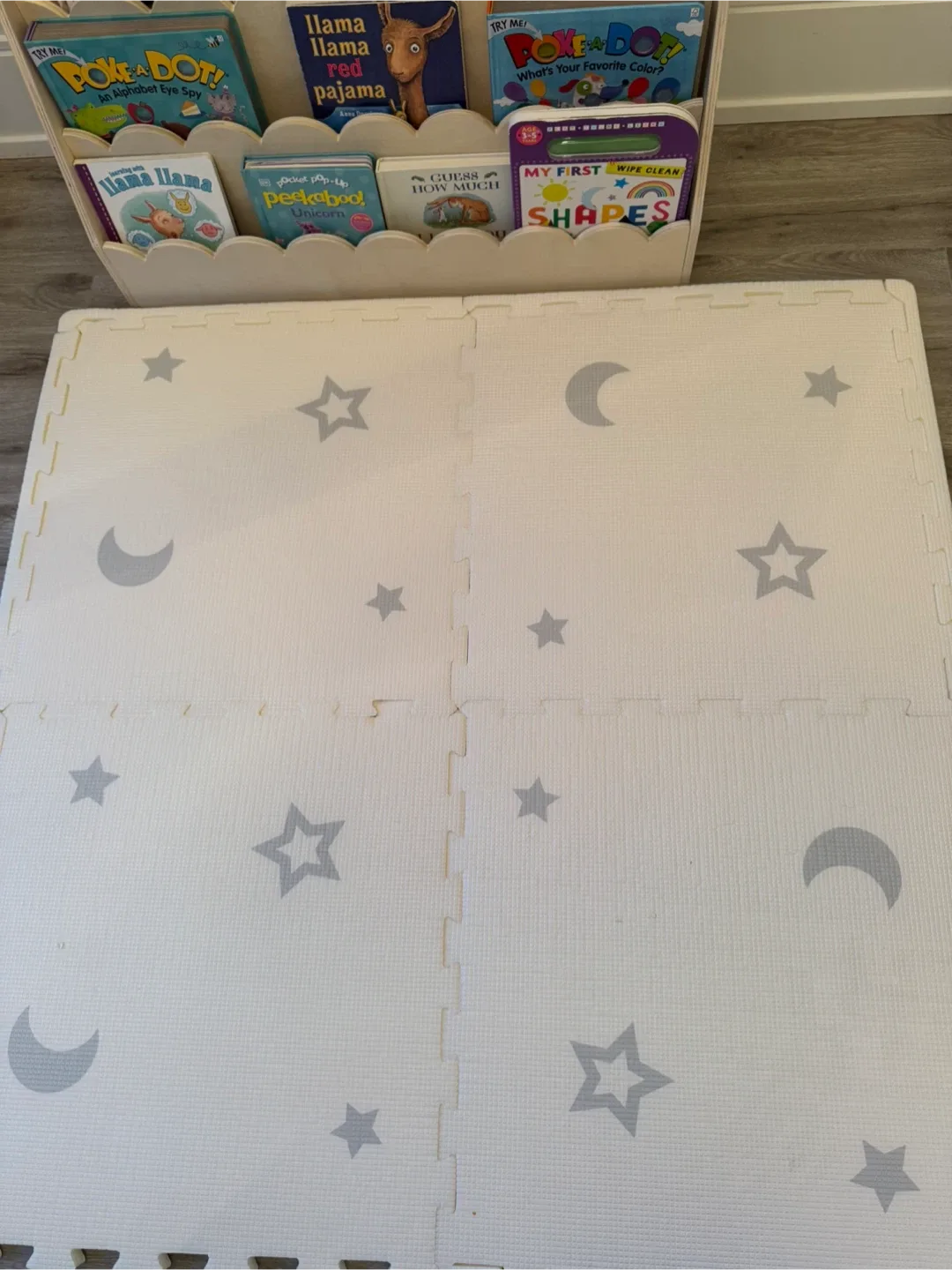 9 Square PC Foam Play Mat with Moon & Star Design