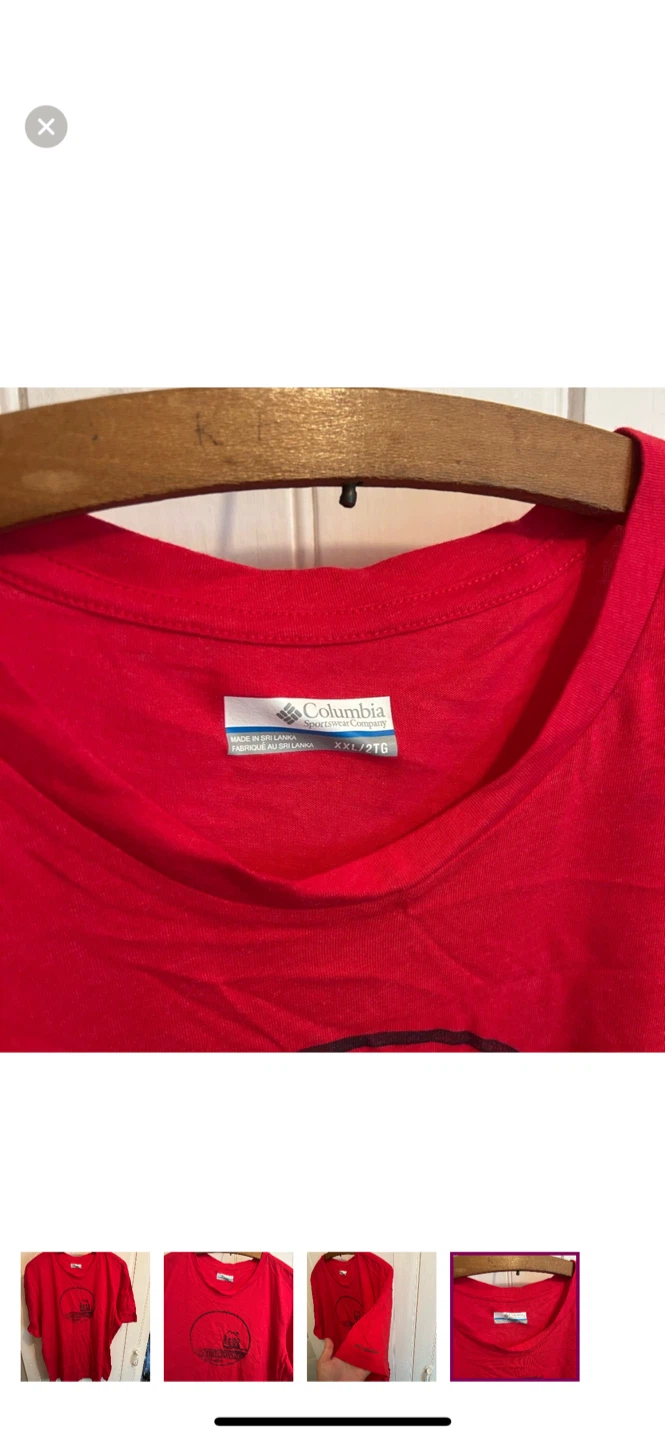 Columbia XXL Red T-Shirt - photo 4